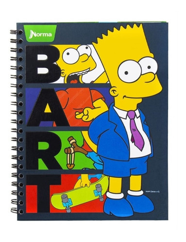 Cuaderno Durabook 7 Materias Simpsons Norma