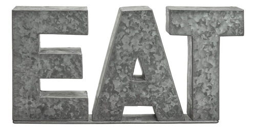 Decorativa Metal Galvanizado Para Colgar Pared Diseño Texto