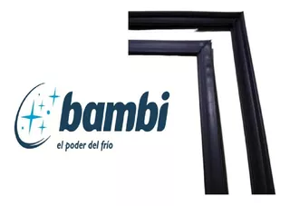 Burlete Negro Heladera Exhibidora Bambi Eve4600 Con Canaleta