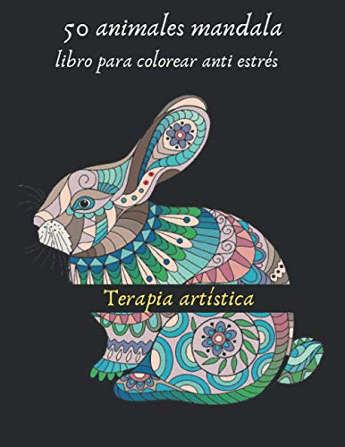 50 Animales Mandala Libro Para Colorear Anti Estres Terapia