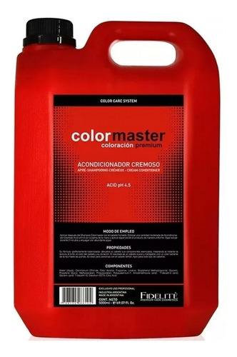 Acondicionador Fidelite Colormaster Acido Ph 4,5 Bidon 5l