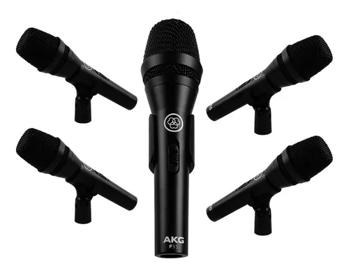 comprar Microfone Akg P3s Perception De Fio Kit Com 5 Microfones 3s Cor Preto