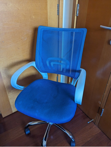 Silla Escritorio Oficina Azul Buen Estado 