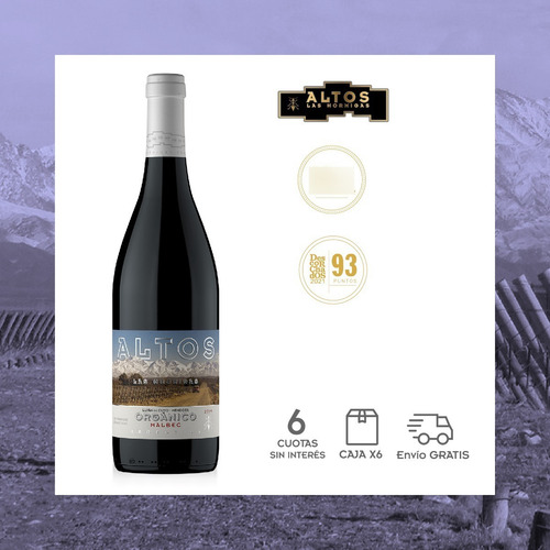 Imagen 3 de 4 de Vino Altos Las Hormigas Organic Malbec - Caja 6 X 750ml