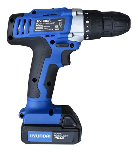 Taladro Atornillador Inalambrico 1000 Rpm Hyundai Color Azul Frecuencia 60 Hz