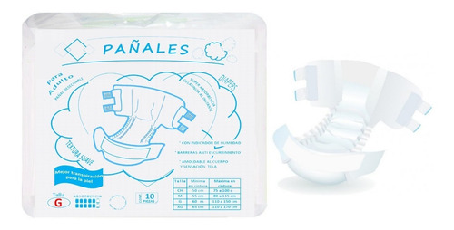 Pañales Desechables Talla G Para Adulto, 100 Piezas