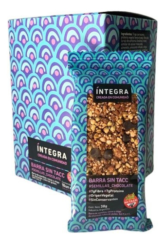 Barra De Cereal Integra Chocolate X 38 G X 10 Unidades