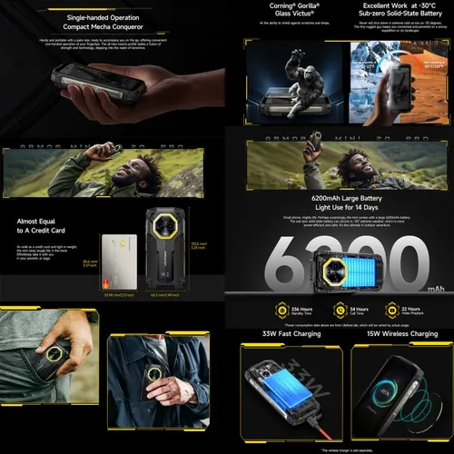 Ulefone Armor Mini 20 Pro 8gb+256gb Ip68/ip69k Android 14 Di