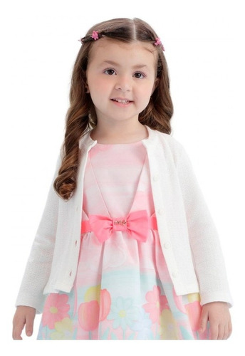 Casaco Infantil Mon Sucré Color Fresh 21000 Offwhite Ou Rosa