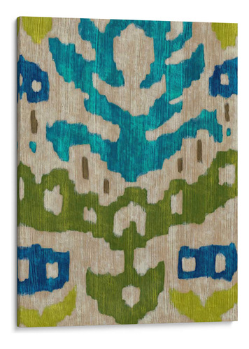 Canvas Lab Cuadro Teal Ikat Ii 90x120, Chariklia Zarris