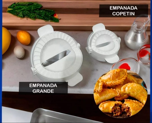 Combo 2 Cierra Empanadas 12 Cm Molde Cerradora Repulgadora Blanco