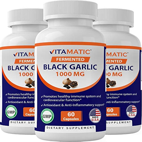 Vitamatic 3 Pack Extracto De Ajo Negro Fermentado 1000 Mg 60