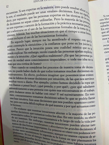 Libro Educar La Intuición El Desarrollo Del Sexto Sentido