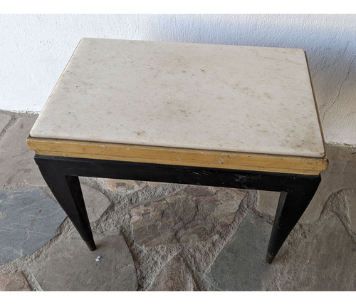 Mesa De Sala Antigua, Estilo Americana, Tapa De Mármol (Usado)