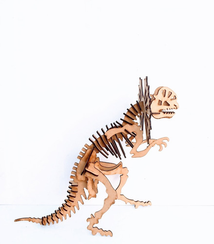 Imagen 2 de 9 de Dinosaurio Ceratopcia Encastre 3d - Mdf / Fibrofacil