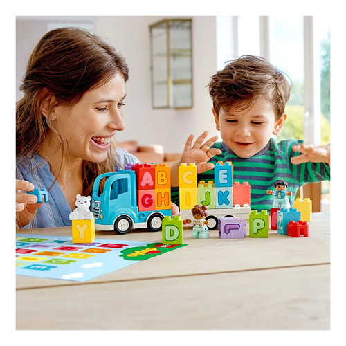 Imagem 5 de 5 de Blocos de montar Lego Duplo Alphabet truck 36 peças em caixa