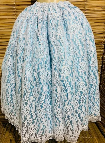 Saia de renda best sale azul