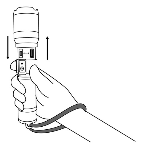Linterna De Aluminio Recargable Led 650 Lm Truper 101330