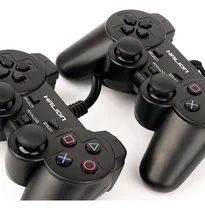 Comprar Joystick Game Pad Mando Doble Para Pc Halion Color Negro