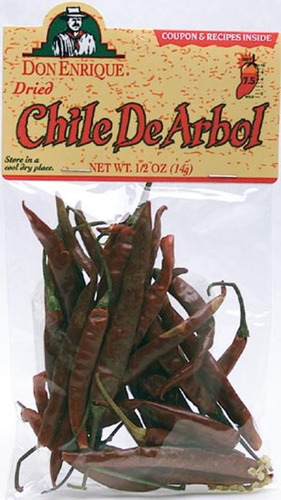 Chiles De Arbol Deshidratados De Melissa, 3 Bolsas (2 Oz)