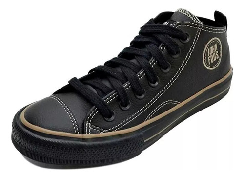 Imagen 2 de 5 de Zapatilla Media Caña John Foos Eco Cuero Negro 164 Flashback