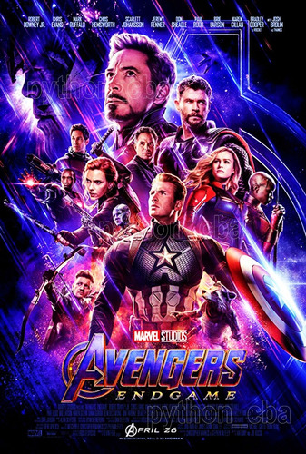 Pósters Avengers Los Vengadores Endgame 2019 120x85cm