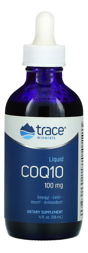 Trace Minerals Liquid Coq10 100mg 118ml Antioxidantes Sabor Sem Sabor