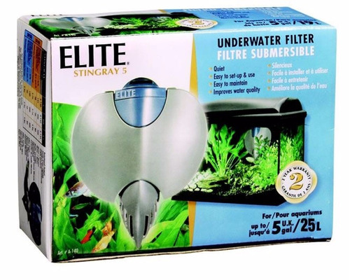 Filtro Interno Sumergible Elit Stingray 5 Mantarraya 19 Ltr.