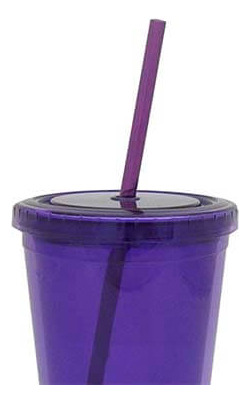 Vaso De Acrílico Transparente 450 Ml Morado Linnar
