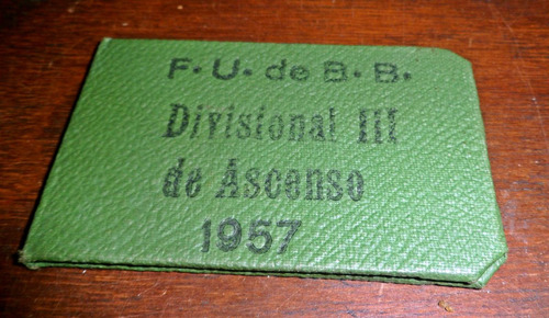 Carnet Federacion Uruguaya Basketball 1957 Divisional 3 Asce