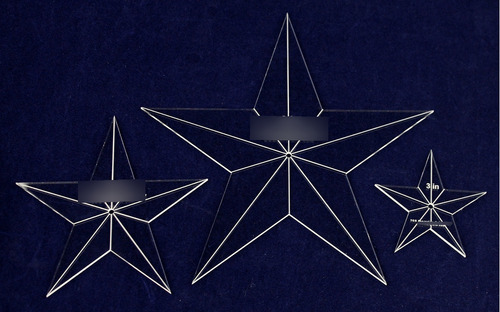 Plantilla Edredon Estrella In Acrilico Transparente