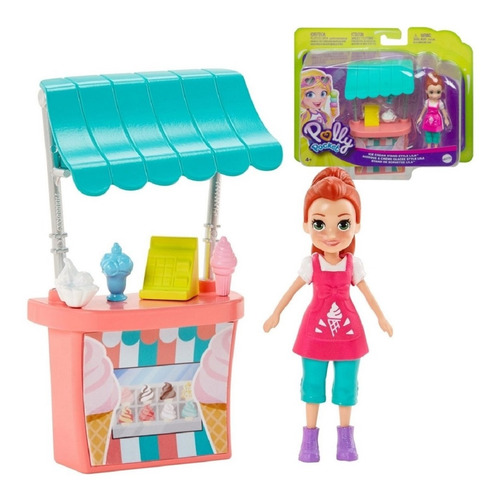 Polly Pocket Actividades De Verano Kiosco De Helados De Lila