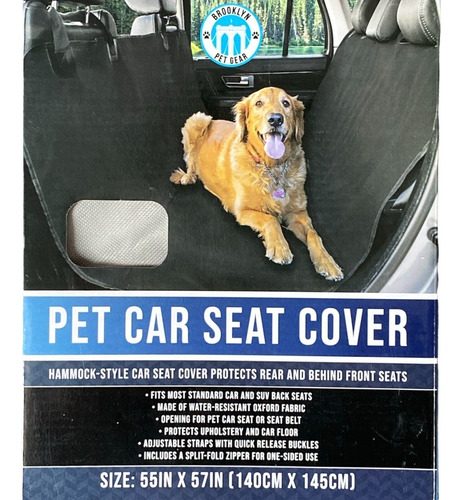 Brooklyn Protector Cubre Asiento Premium De Auto Perro Gato