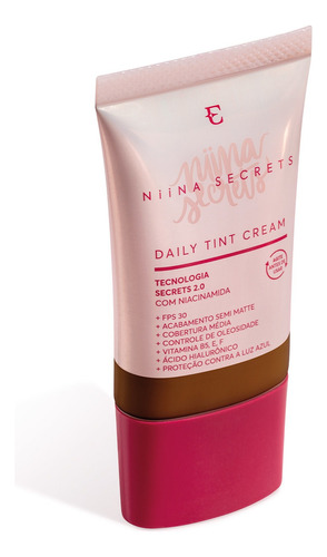 Base de maquiagem em base líquido Niina Secrets Niina Secrets Daily Tint Cream. Base Líquida Daily Tint Cream Niina Secrets Longa Duração Maquiagem tom cor 95  -  25mL 44g