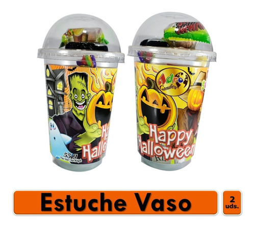 Vaso Halloween Con Dulces 55 Gr X 2 Uds