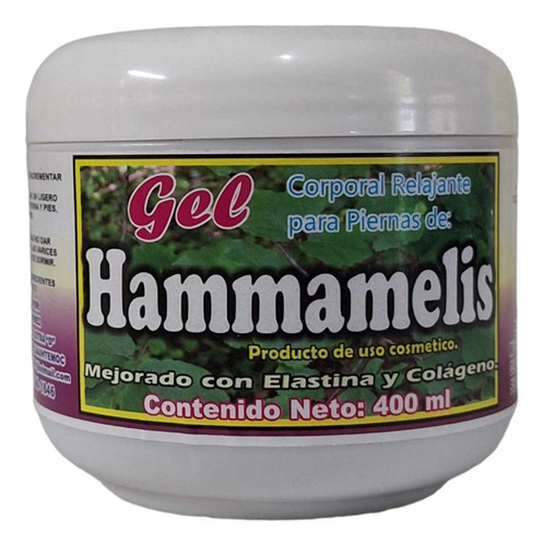 Gel Hammamelis Reforzado 400 Gr ( 2 Pzas)