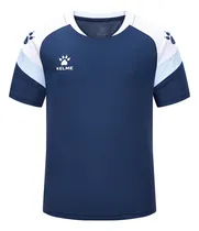 Comprar Remera Camiseta Futbol Manga Corta Azul Blanco Kelme-uy