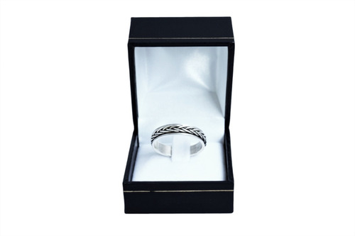 Anillo 100% Plata Fina Para Hombre Con Diseño Af