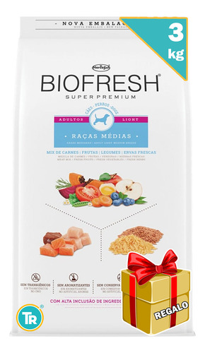 Ración Para Perro - Biofresh Light Medianos 3 Kgs + Envío 