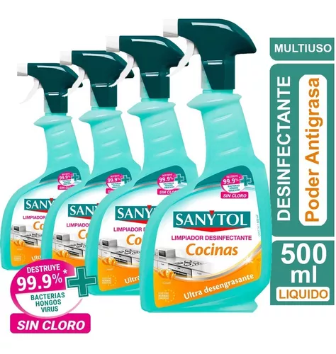 Spray Limpiador Desinfectante de Cocina Sanytol 500 ml