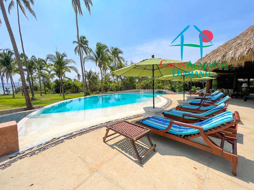 Cad Casa Los Cocoteros. Playa Privada A La Laguna De Tres Palos. 2 Albercas Privadas. Cocina Industrial