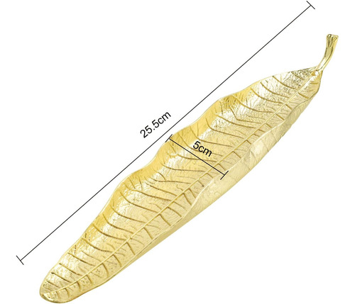 Portainciensos Dorado En Forma De Hoja De Aleación De Cobre