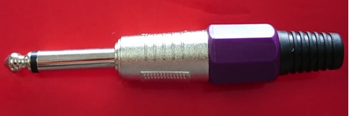 Plug 6.3 Mm Mono Metalico Base Morada Nuevo