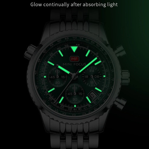 Reloj Luminoso Con Cronógrafo De Lujo Mini Focus