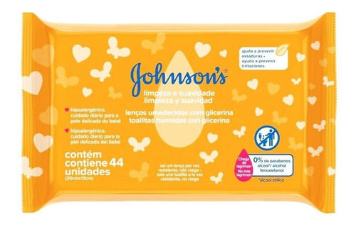 Johnson's Baby Kit X6 Toallitas Humedas Limpieza Suavidad