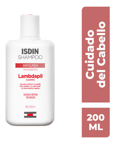 Shampoo Isdin Lambdapil Anticaida Reaviva Crecimiento 200 Ml