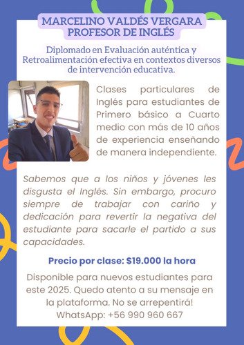 Profe De Inglés Con Mención Egb Ofrece Clases Particulares