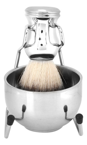 A Brocha De Afeitar De Acero Inoxidable Soap Bowl, Soporte