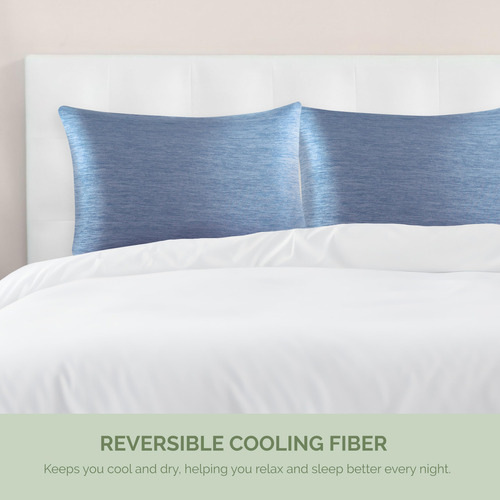 Juego De Fundas De Almohada Refrescantes Lujo Transpirables