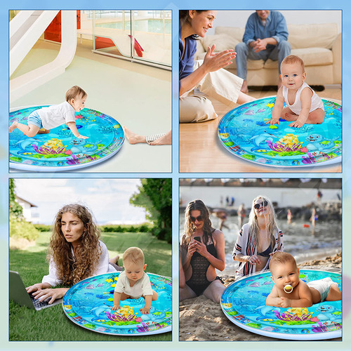 Cojín Tapete Agua Inflable Para Bebes Estimulación Temprana